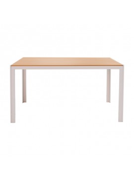 Τραπέζι Sial Intrahome αλουμίνιο λευκό-plywood φυσικό 140x80x72.5εκ INTRAPA-263111115