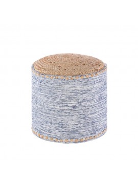Liberta KNIT ΠΟΥΦ ΜΠΛΕ ΑΝΟΙΧΤΟ ΦΥΣΙΚΟ D40xH40cmD40xH40cm 16-0564