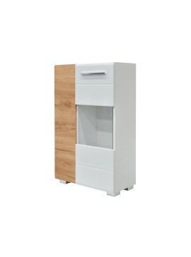 MATIS Βιτρίνα επιδαπέδια Barcelona Χρυσό Δρυς Matis670236
