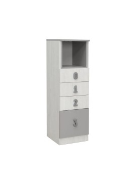 MATIS Συρταριέρα με 4 συρτάρια Numero 4f Γκρι Matis585553