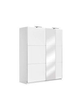 MATIS EL-AP-O ELEGANCE 180o Συρόμενη ντουλάπα με καθρέφτη λευκό gloss MatisEL-AP-O