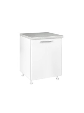 MATIS Κουζίνα In MDF D60 1V Άσπρο gloss MatisKD601V14