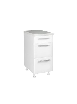 MATIS Κουζίνα In MDF D40 3F Άσπρο gloss MatisKD403FB14