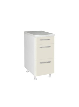 MATIS Κουζίνα In MDF D40 3F Μπεζ gloss MatisKD403FB33