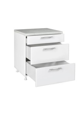 MATIS Κουζίνα In MDF D80 3F Άσπρο gloss MatisKD803FB14