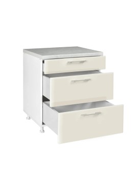 MATIS Κουζίνα In MDF D80 3F Μπεζ gloss MatisKD803FB33