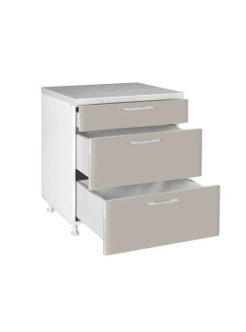 MATIS Κουζίνα In MDF D80 3F Cashmere gloss MatisKD803FB59