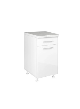 MATIS Κουζίνα In MDF D45 KF Άσπρο gloss MatisKD45KFB14