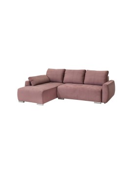 MATIS Γωνιακός καναπές με κρεβάτι Havana Ροζ MatisMM3041204