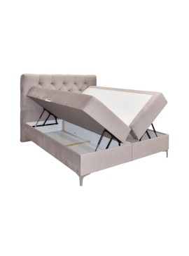 Matis Κρεβάτι με αποθηκευτικό χώρο ανώστρωμα και στρώμα με ανεξάρτητα ελατήρια Titto Άμμου 180x200εκ. MatisMM3054008