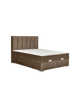MATIS Κρεβάτι με αποθηκευτικό χώρο και στρώμα με ανεξάρτητα ελατήρια Hugo TIP 2 Καφέ 140x200 MATIShugo1