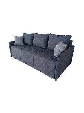 MATIS MDKOMOI MD-KOMO Τριθέσιος καναπές με κρεβάτι και αποθηκευτικό χώρο bronx smoke σκούρο γκρι MatisMDKOMOI