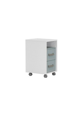 MATIS Κομοδίνο παιδικό Kidner 2F Λευκό Μπλε Matis642419
