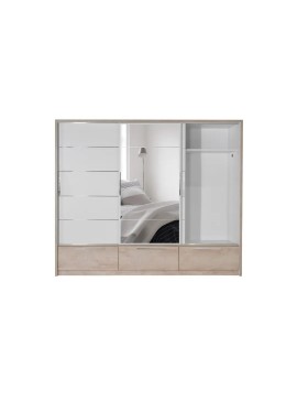 Matis KALIOPA 270 Συρόμενη ντουλάπα με καθρέφτη δρυς/ λευκό 269×64×222εκ. Matis681062