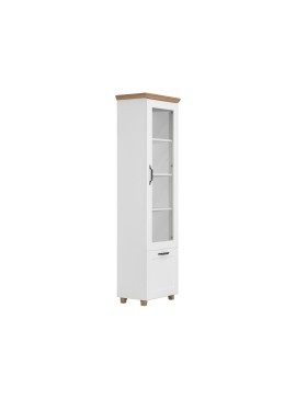 MATIS Βιτρίνα ψηλή με τζάμι Λευκό Contempo Matis730266