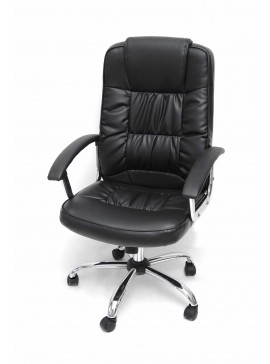 VELCO Pro Systems ΠΟΛΥΘΡΟΝΑ ΓΡΑΦΕΙΟΥ ΜΑΥΡΗ ΔΙΕΥΘΥΝΤΟΥ-ΔΙΑΣΤΑΣΕΙΣ: 64χ55χ110/120 cm- ΕΠΙΦΑΝΕΙΑ PVC velco-66-18696-1