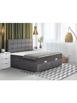 Matis Κρεβάτι με στρώμα και αποθηκευτικό χώρο Hugo Γκρι 140x200εκ. MatisMM3054220