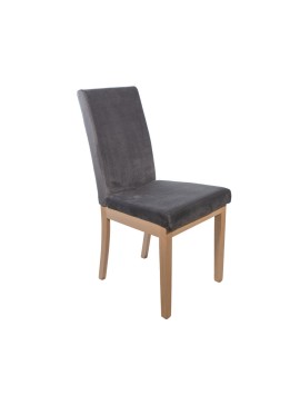 MATIS BMDIVANGREY BM-DIVA Καρέκλα τραπεζαρίας με φυσικό πόδι και ύφασμα petra grey- γκρι MatisBMDIVANGREY