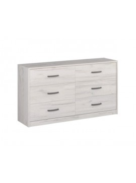 MATIS Συρταριέρα ROMA 6F δρυς πάγου 146x38,5x80,5 MATIS140646