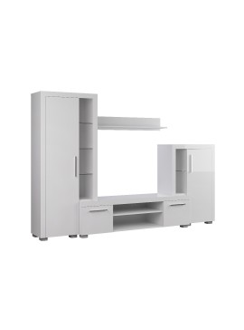 MATIS Ολοκληρωμένη σύνθεση TV COMO λευκό gloss 265x45x180 MATIS760114