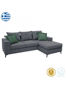 Γωνιακός καναπές Mael Intrahome αναστρέψιμος ύφασμα ανθρακί-κυπαρισσί 240x165x95εκ INTRAPA-279111149