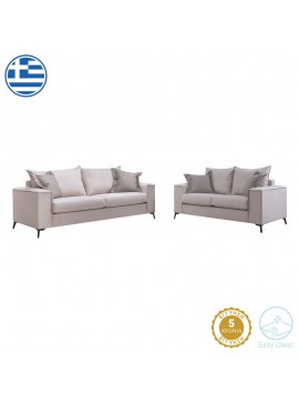 Σετ σαλονιού Verona 2τεμ 2θέσιος-3θέσιος cream - μαξιλάρια mocha 168-000045
