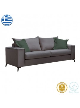 Καναπές Sien 3θέσιος ανθρακί - μαξιλάρια κυπαρισσί 225x93x100εκ INTRAPA-279111158