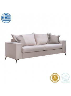 Καναπές Verona 3θέσιος cream - μαξιλάρια mocha 225x93x100εκ 168-000049