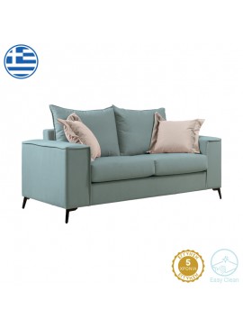 Καναπές Verona pakoworld 2θέσιος μέντα ύφασμα με μαξιλάρια σε κρεμ απόχρωση 173x93x100εκ