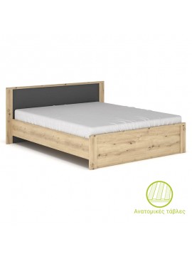 Κρεβάτι Lavinia pakoworld sonoma-ανθρακί 160x200εκ 173-000001