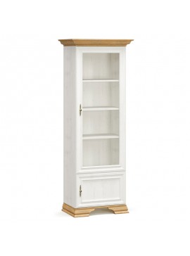 Βιτρίνα Jaden pakoworld golden oak-λευκό antique 70,5x43x197,5εκ 173-000029