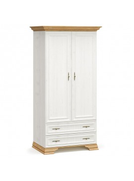 Ντουλάπα Jaden pakoworld δίφυλλη golden oak-λευκό antique 101x62x197,5εκ 173-000030