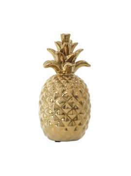 Artekko Pineapple Διακοσμητικό Επιτραπέζιος Ανανάς Κεραμικό Χρυσό (11.5x11.5x23)cm Artekko 1749-GOLD