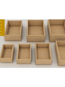 Σετ των 2 Intra απο ξύλο plywood 3mm-4mm πάχος 1/4 ιντσών Box Δίασταση 30x20 cm INTRAFABR-60993290