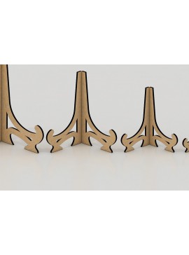 Σετ των 2 Intra απο ξύλο plywood 3mm-4mm πάχος κοπής με λέιζερ 1/4 ίντσας Easel Plate Stand Δίασταση 30x20 cm INTRAFABR-68564044