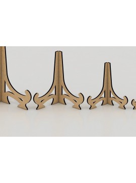 Σετ των 2 Intra απο ξύλο plywood 3mm-4mm πάχος λέιζερ 1/4 ίντσας Easel Plate Stand 13 Δίασταση 15x15 cm INTRAFABR-33969836