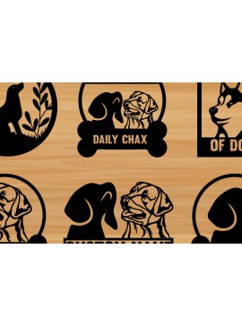 Intra απο ξύλο plywood 3mm-4mm πάχος 10 Σχέδιο λέιζερ τέχνηςξύλινης διακόσμησης τοίχου σκύλου Δίασταση 40x40 cm INTRAFABR-74781370