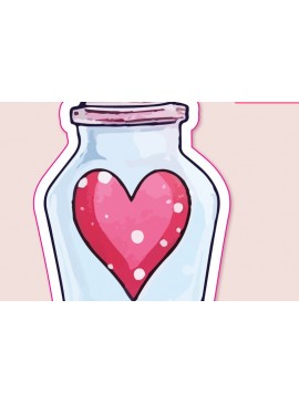 Σετ των 3 Intra απο ξύλο plywood 3mm-4mm πάχος 10 Ακουαρέλα Love Potions με λέιζερ Δίασταση 4x4 cm INTRAFABR-89137502