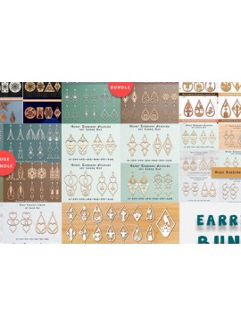 Σετ των 3 Intra απο ξύλο plywood 3mm-4mm πάχος 100+ Τεράστια Σκουλαρίκια Cut  Δίασταση 3x3 cm INTRAFABR-70115329