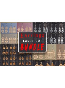 Σετ των 3 Intra απο ξύλο plywood 3mm-4mm πάχος 100+ Τεράστια Σκουλαρίκια  1 Δίασταση 3x3 cm INTRAFABR-99815463