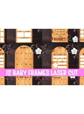 Σετ των 2 Intra απο ξύλο plywood 3mm-4mm πάχος Baby Home Decor Cut  Δίασταση 15x15 cm INTRAFABR-119591214