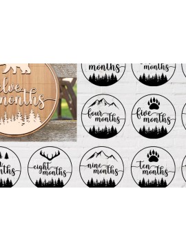 Intra απο ξύλο plywood 3mm-4mm πάχος Baby Milestone Cards Δίασταση 30x20 cm INTRAFABR-78974090