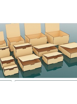 Σετ των 3 Intra απο ξύλο plywood 3mm-4mm πάχος 12 μεγέθη με αναδιπλούμενη δέσμη κουτιού καπακιού Δίασταση 8x1 cm INTRAFABR-68987258