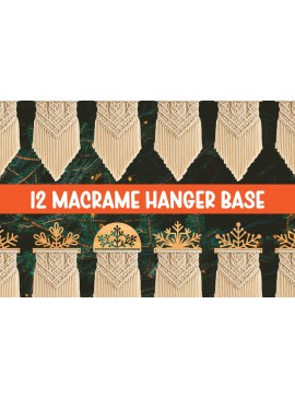 Σετ των 2 Intra απο ξύλο plywood 3mm-4mm πάχος 12 Snowflake Holder Macrame Cut  Δίασταση 15x15 cm INTRAFABR-122665378