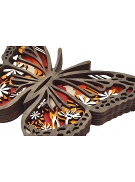 Σετ των 3 Intra απο ξύλο plywood 3mm-4mm πάχος Χριστουγεννιάτικο Στολίδι 12 Ξύλινα Ζώα Δίασταση 8x8 cm INTRAFABR-53834882