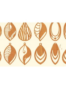 Σετ των 3 Intra απο ξύλο plywood 3mm-4mm πάχος 12 Ξύλινα Σκουλαρίκια Cut  Δίασταση 3x3 cm INTRAFABR-96656387