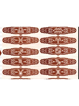 Σετ των 3 Intra απο ξύλο plywood 3mm-4mm πάχος 12 Πρότυπα δερμάτινων βραχιολιών Zodiac Δίασταση 5x5 cm INTRAFABR-63496590