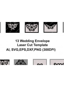 Σετ των 3 Intra απο ξύλο plywood 3mm-4mm πάχος 13 Προσκλητήριο Γάμου Φάκελος Κοπή  Δίασταση 5x5 cm INTRAFABR-4656248