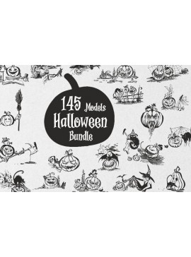 Σετ των 2 Intra απο ξύλο plywood 3mm-4mm πάχος HALLOWEEN 145 τμχ Δίασταση 15x15 cm INTRAFABR-39111568