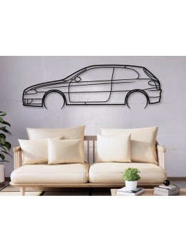 Σετ των 2 Intra απο ξύλο plywood 3mm-4mm πάχος 147 Διάνυσμα σιλουέτας αυτοκινήτου κοπής με λέιζερ Δίασταση 15x15 cm INTRAFABR-110056105